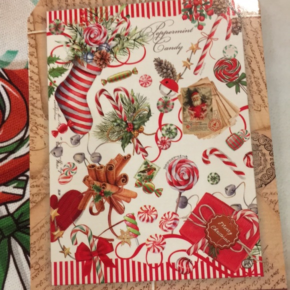 Christmas Holiday Peppermint Designer Kitchen Towel Michel Design Works NWT - Picture 2 of 16